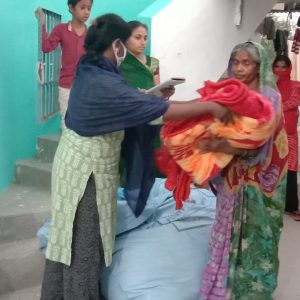 Blanket distribution at Kosmanda Janjgir, Chhattisgarh